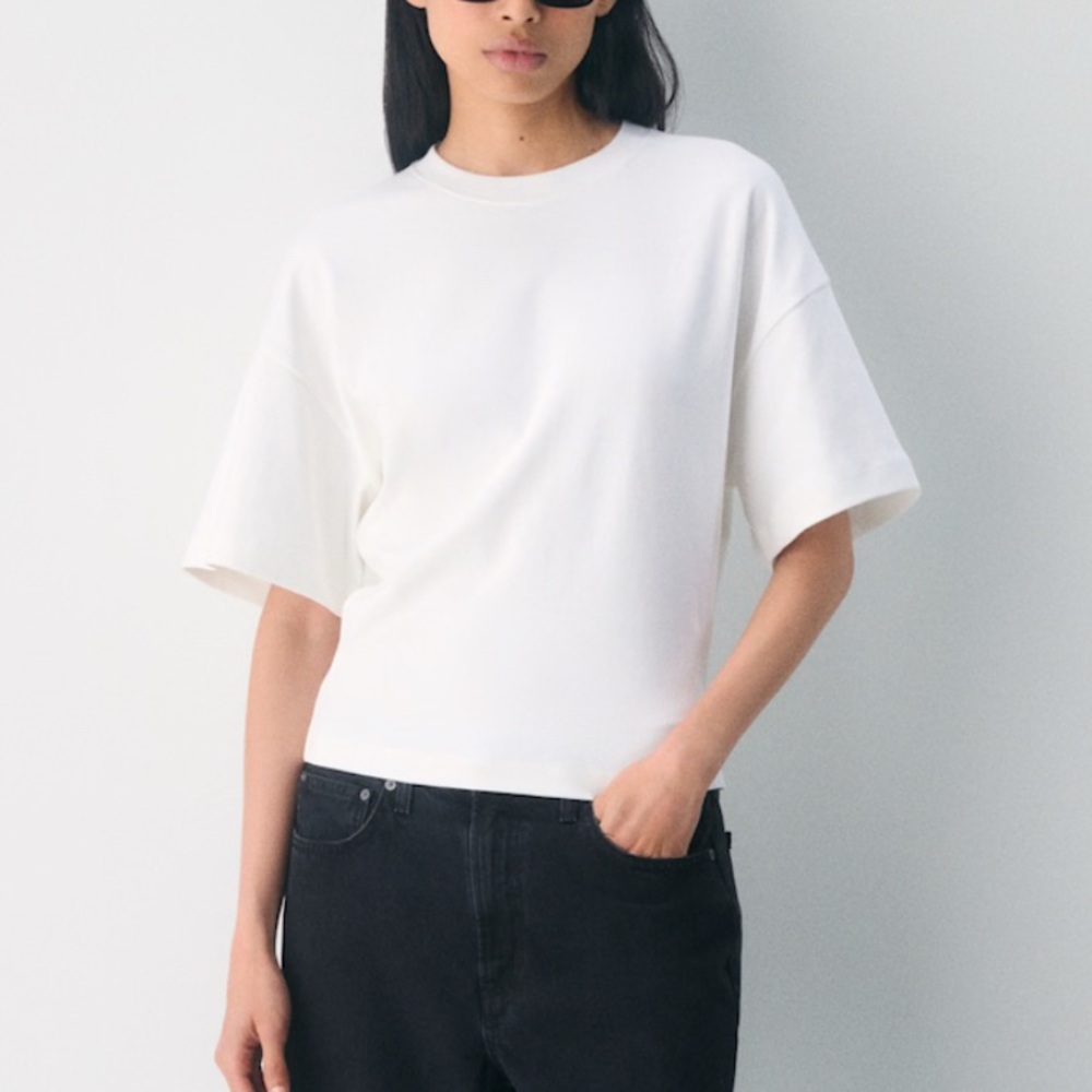 Aritzia Interlock Cotton Barclay T-Shirt in White